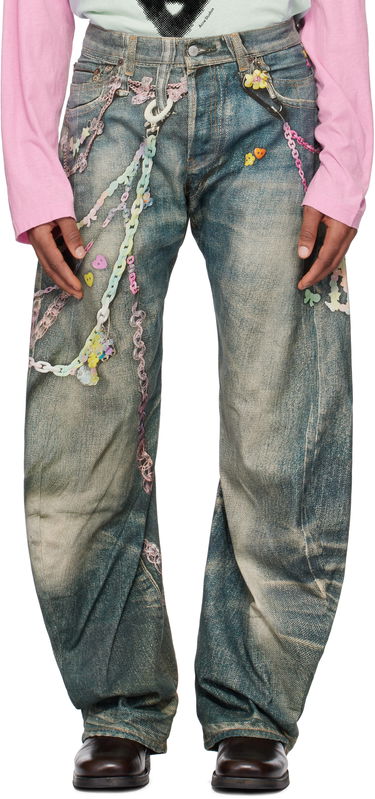 Дънки Acne Studios Acne Studios Loose Fit 2006M Embellished Jeans Синьо | BK0659-, 0