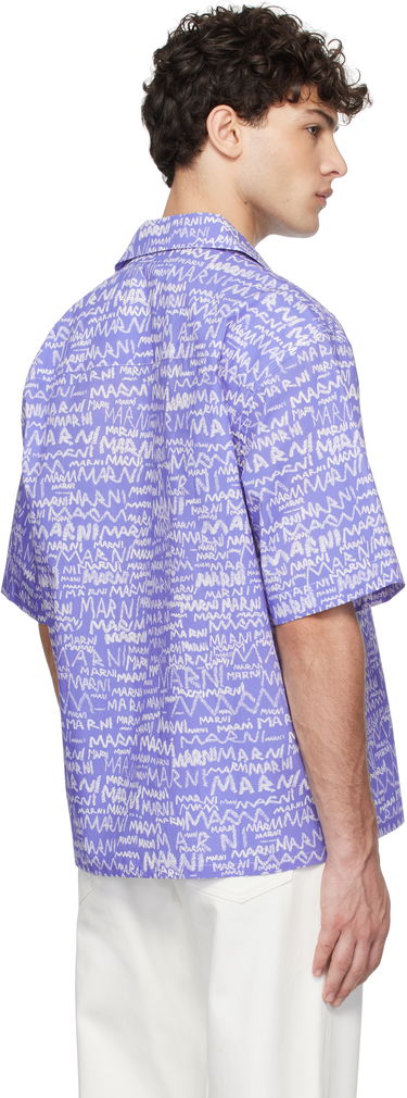 Риза Marni Marni Pencil Logo Short Sleeve Shirt Лилаво | CUMU0213A5 UTC464, 2