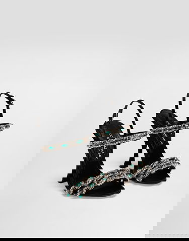 Аксесоари Dolce & Gabbana Dolce & Gabbana Embroidered Slingback Heels Черно | CR1931AX14080999, 1