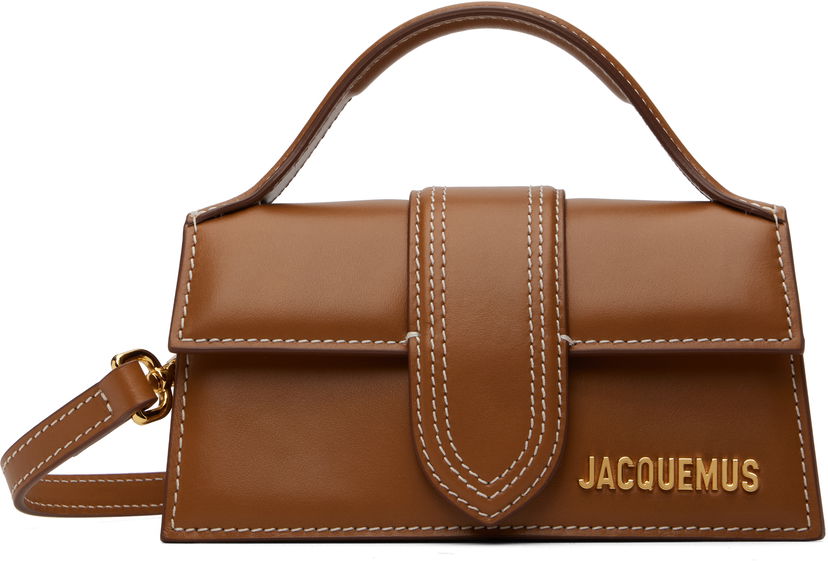 Дамска чанта Jacquemus Les Classiques 'The Bambino' mini leather top-handle bag Кафяво | 22HBAW00006AC01C04