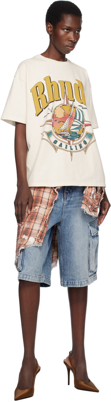 Тениска Rhude Rhude Sailing Graphic T-Shirt Бяло | RHSS25TT01012, 3