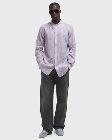 Риза Polo by Ralph Lauren Long Sleeve Striped Linen Button-Down Sport Shirt Лилаво | 710968973006, 2