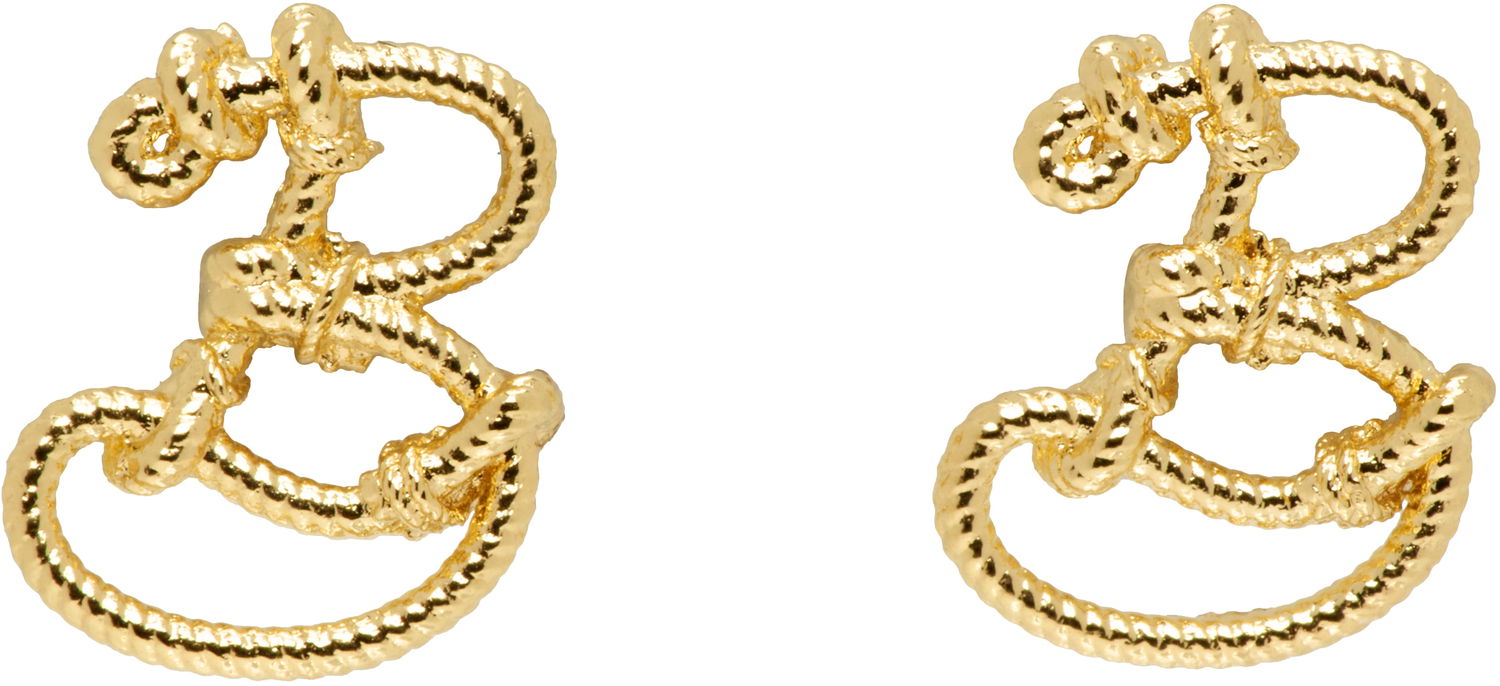 Обеци Burberry Burberry Small Nautical Knot Stud Earrings Металик | 8106741, 0