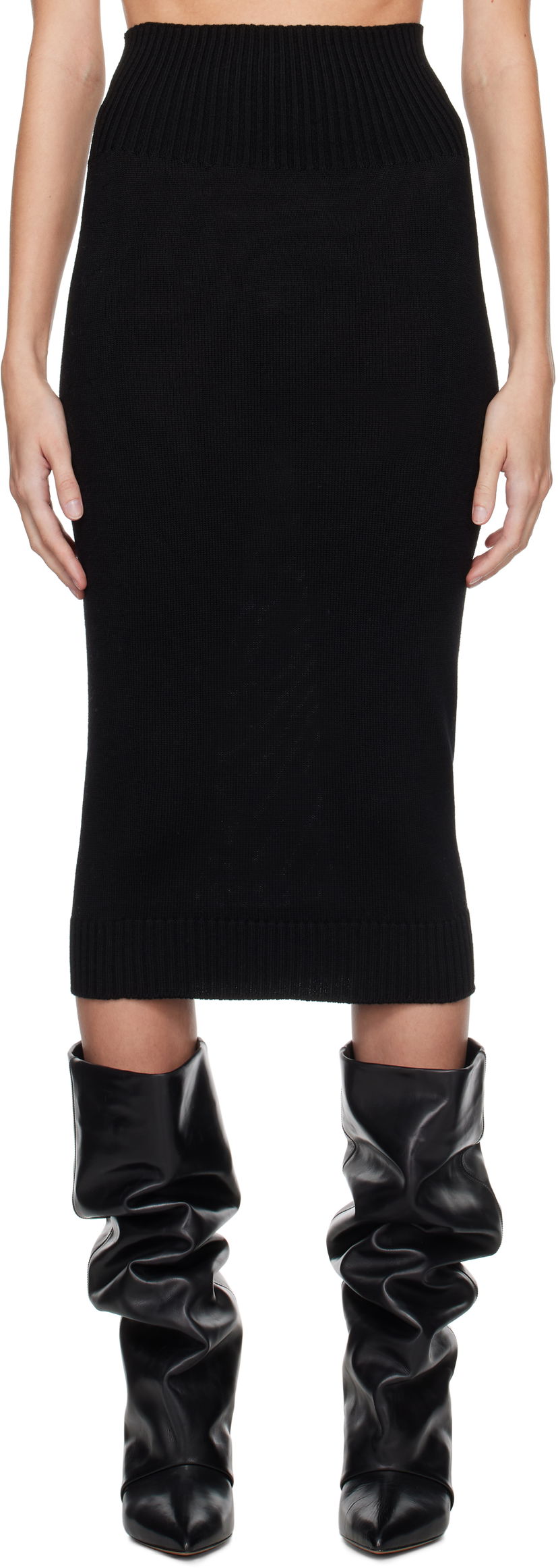 Пола Max Mara Max Mara Leisure Midi Skirt Черно | 2426306018600 MM12024