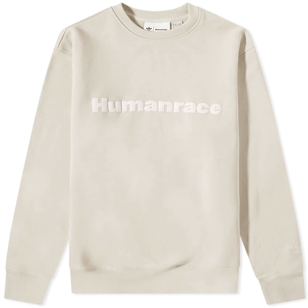Суитчър adidas Originals Pharrell Williams x Premium Basics Crew Sweat Бежово | HS4832, 0
