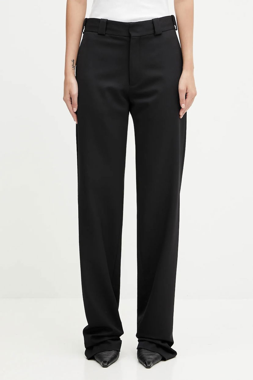 Панталони VETEMENTS Fitted Tailored High Waist Pants Черно | WH76TP300SB