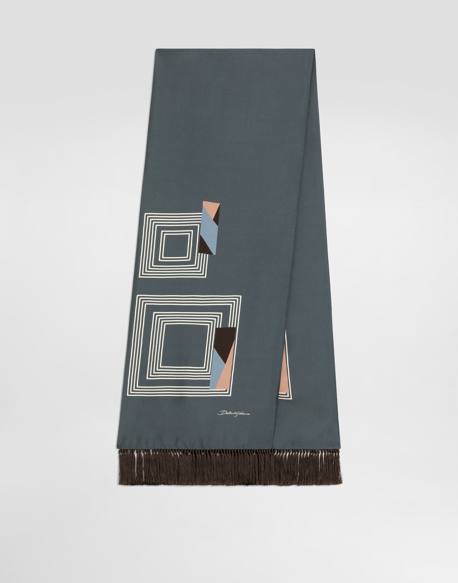 Шал Dolce & Gabbana Vintage-print Twill Scarf Многоцветен | GQ386EG0WWWN9299, 0