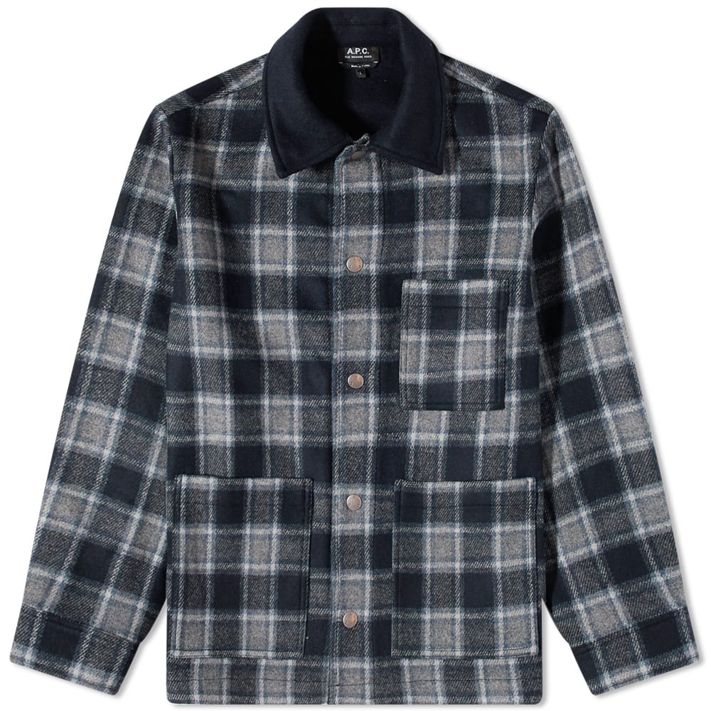 Яке бомбър A.P.C. New Emile Check Wool Work Сиво | WOANP-H02760-IAK, 0
