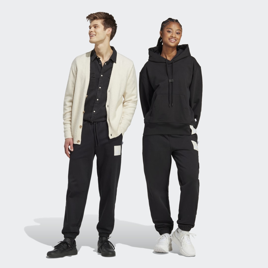 Спортни панталони adidas Originals Lounge Heavy French Terry Pants Черно | IC4079, 1