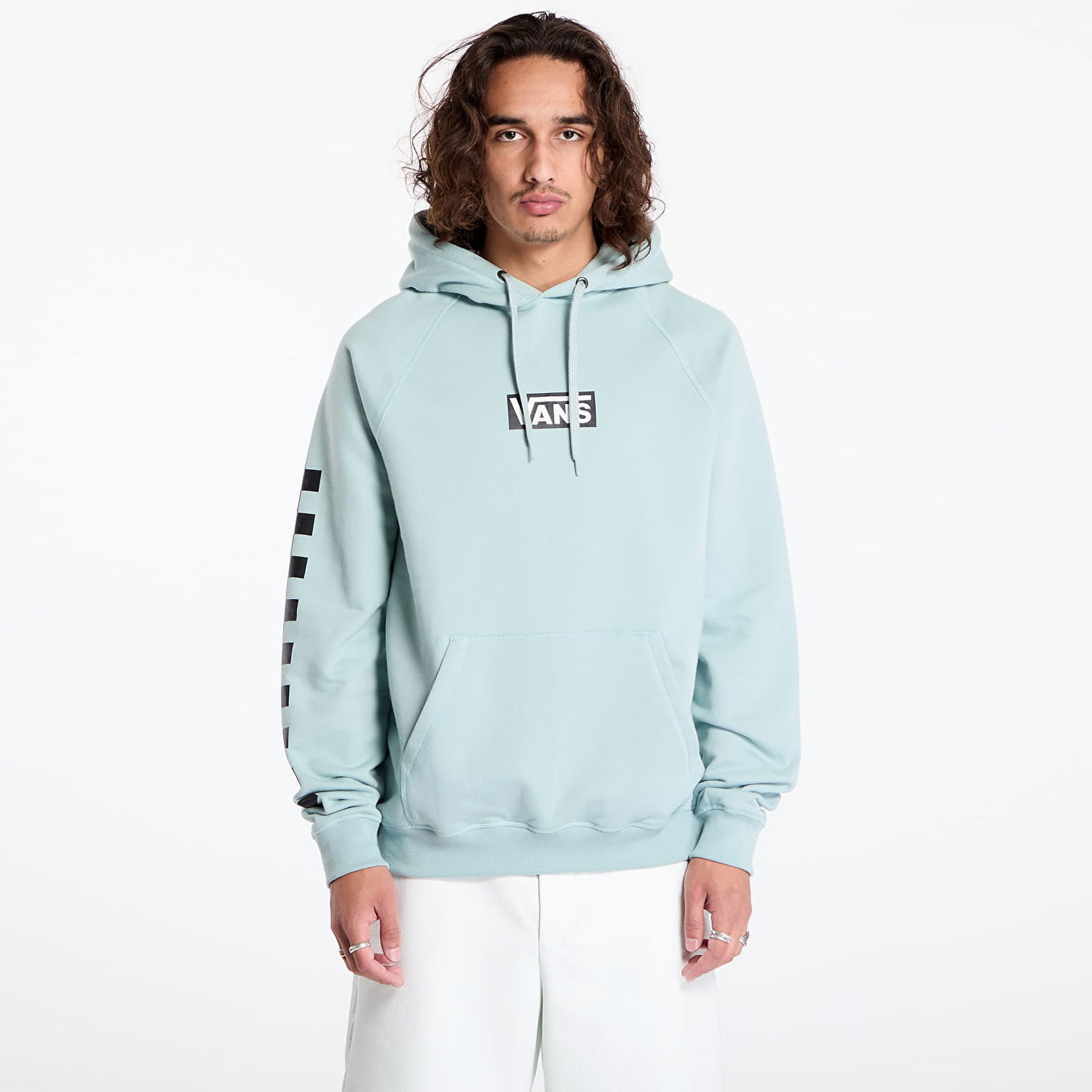 Суитчър Vans Boxed Pullover Gray Mist Тюркоазено | VN000HP1M8I1, 0
