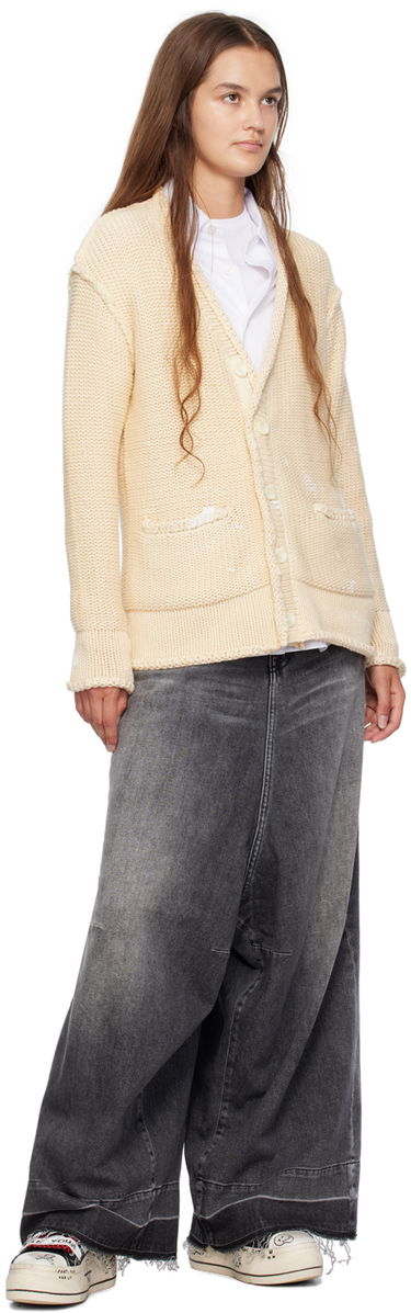 Пуловер R13 R13 Rolled Knit Cardigan Бежово | R13WY151-Y055B, 3