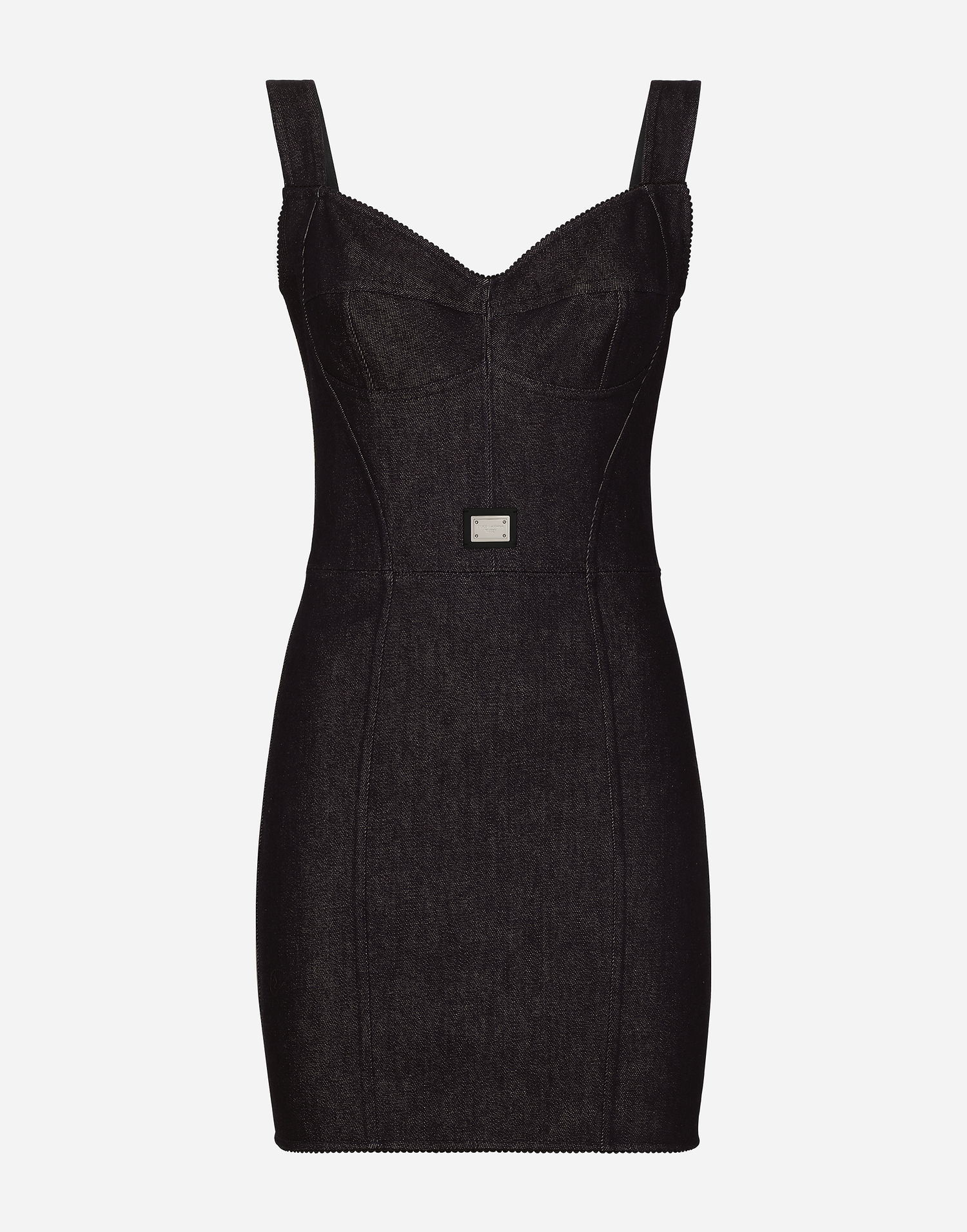 Pокля Dolce & Gabbana Cotton Denim Corset Dress Черно | F63G8DG8LT2S9001, 0