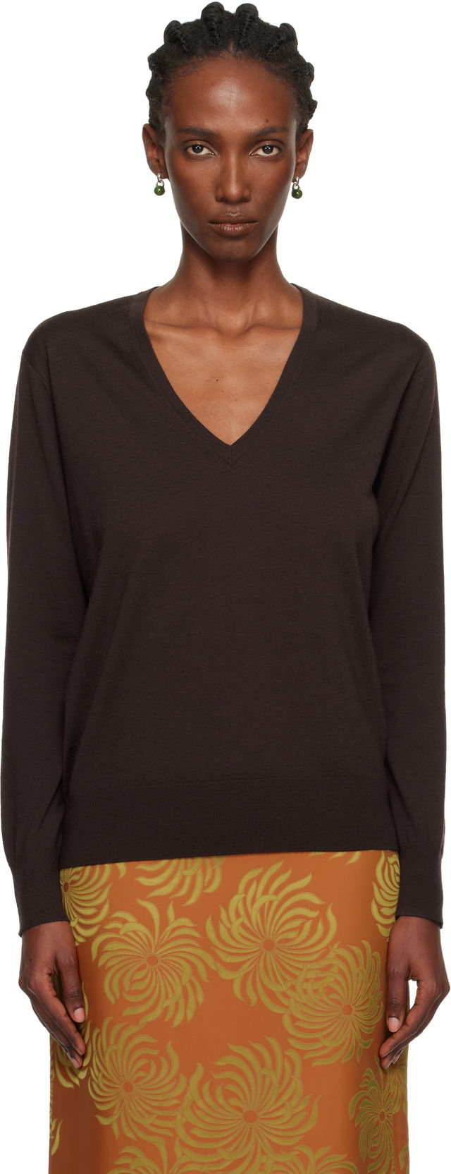 Dries Van Noten Wool V-Neck Sweater
