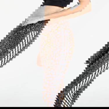 Клинове adidas Performance 3-Stripes Leopard Print Leggings Кафяво | JW7308, 1