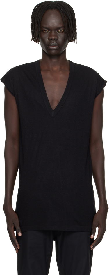 Тениска Rick Owens Rick Owens Concordians Deep V-Neck T-Shirt Черно | RU02E1230 JR, 0