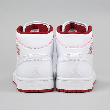 Кецове и обувки Jordan Air Jordan 1 Retro Mid "White Gym Red" Бяло | 554724-103, 3