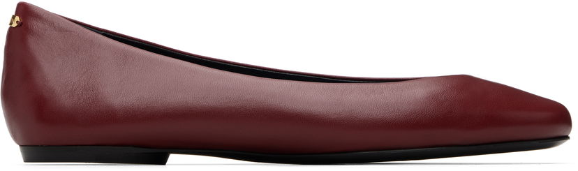 Кецове и обувки LANVIN 'The Ballerina' Flats Бургунди | FW-BAGA0H-NAPA-H25