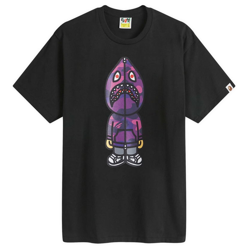 Тениска BAPE A Bathing Ape Colour Camo Classic Milo Shark T-Shirt Черно | 002TEK301006M-BPR