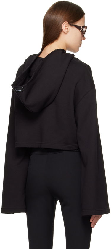 Суитчър Blumarine Blumarine Cropped Embellished Hoodie Черно | P322F017A, 2