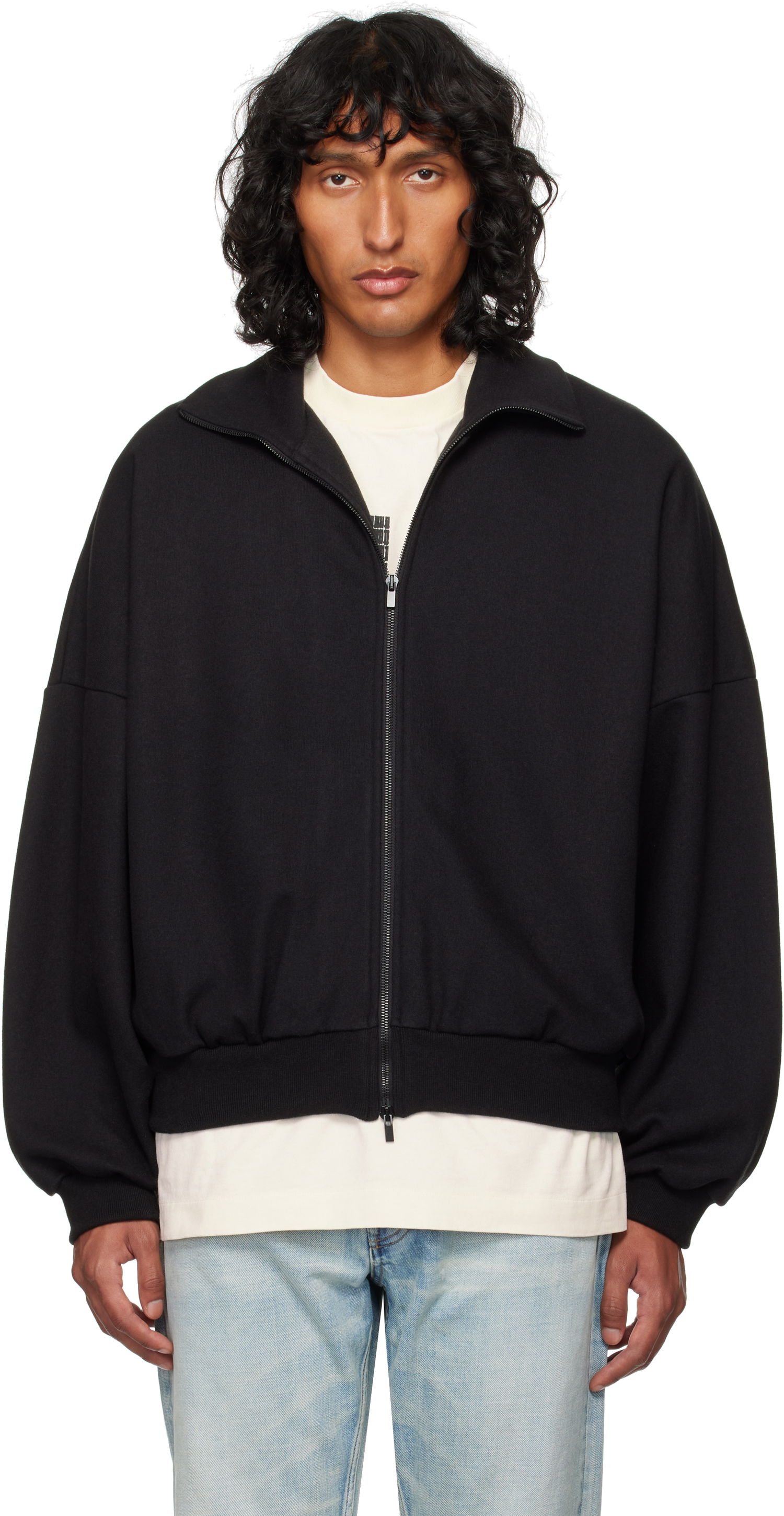 Яке бомбър Fear of God Cotton Wool High Neck Jacket Черно | FG24FW30-025CWT, 0