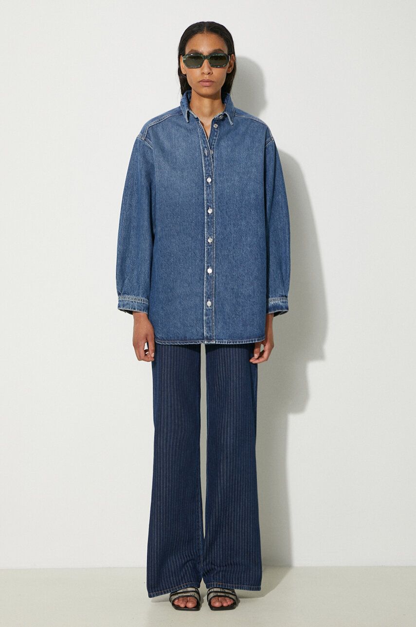 Риза Samsoe Samsoe Samsoe Samsoe Salea Relaxed Denim Shirt Синьо | F24200016, 1