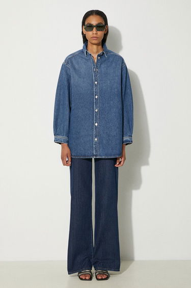 Риза Samsoe Samsoe Samsoe Samsoe Salea Relaxed Denim Shirt Синьо | F24200016, 1