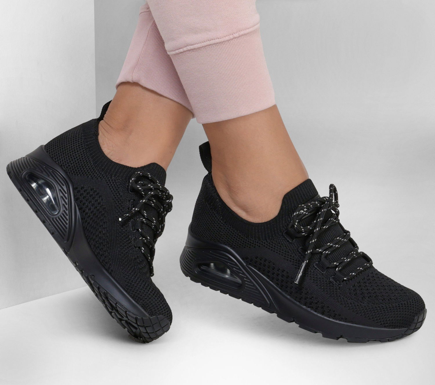 Кецове и обувки Skechers Uno Черно | 177102-BBK, 1
