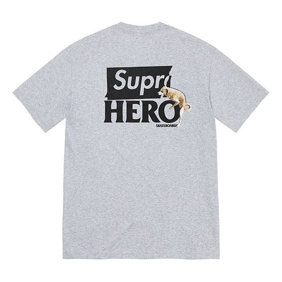 Тениска Supreme Antihero Dog Round Neck Short Sleeve T-Shirt Сиво | SUP-SS22-900