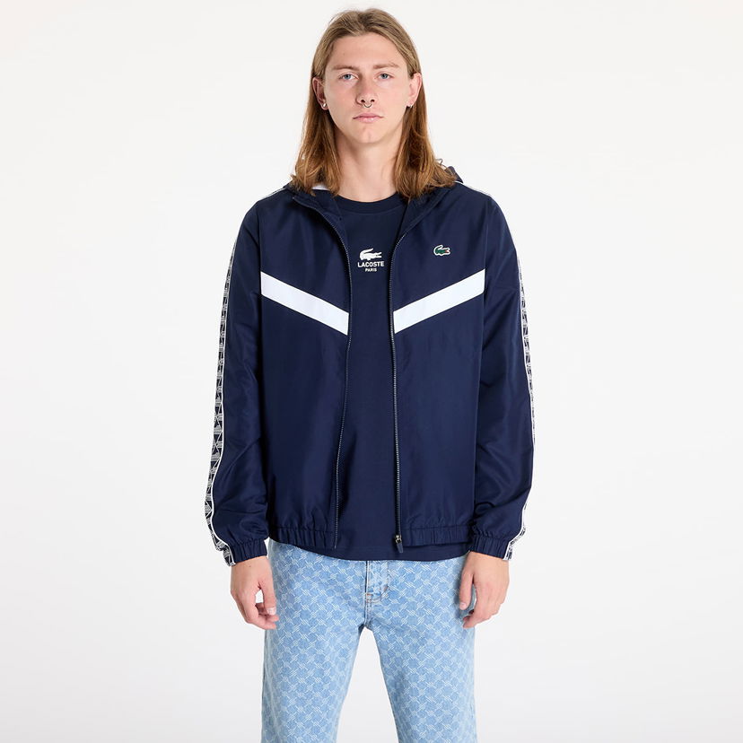 Яке Lacoste Jacket Tennis Monogram Track Jacket Navy Blue/ White M Черно | BH2538 525