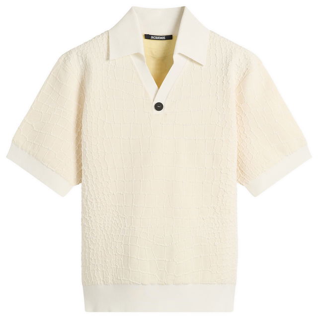 Jacquemus Croc Effect Compact Polo Shirt