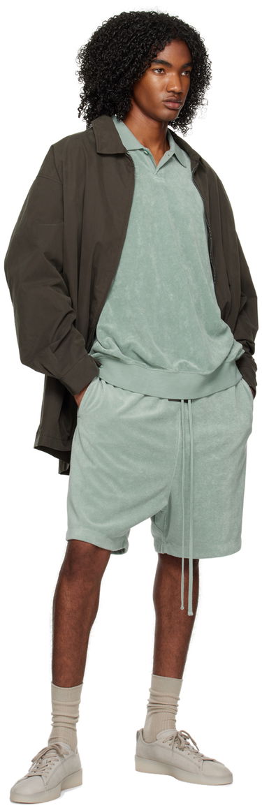 Поло тениска Fear of God Essentials Terry Polo Зелено | 125BT224051F, 3