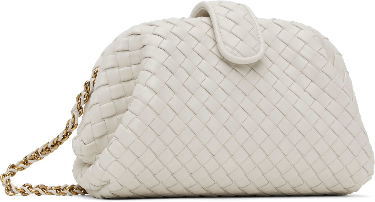 Дамска чанта Bottega Veneta Mini Chain Intrecciato Leather Shoulder Bag Кафяво | 804038 V4P61, 1