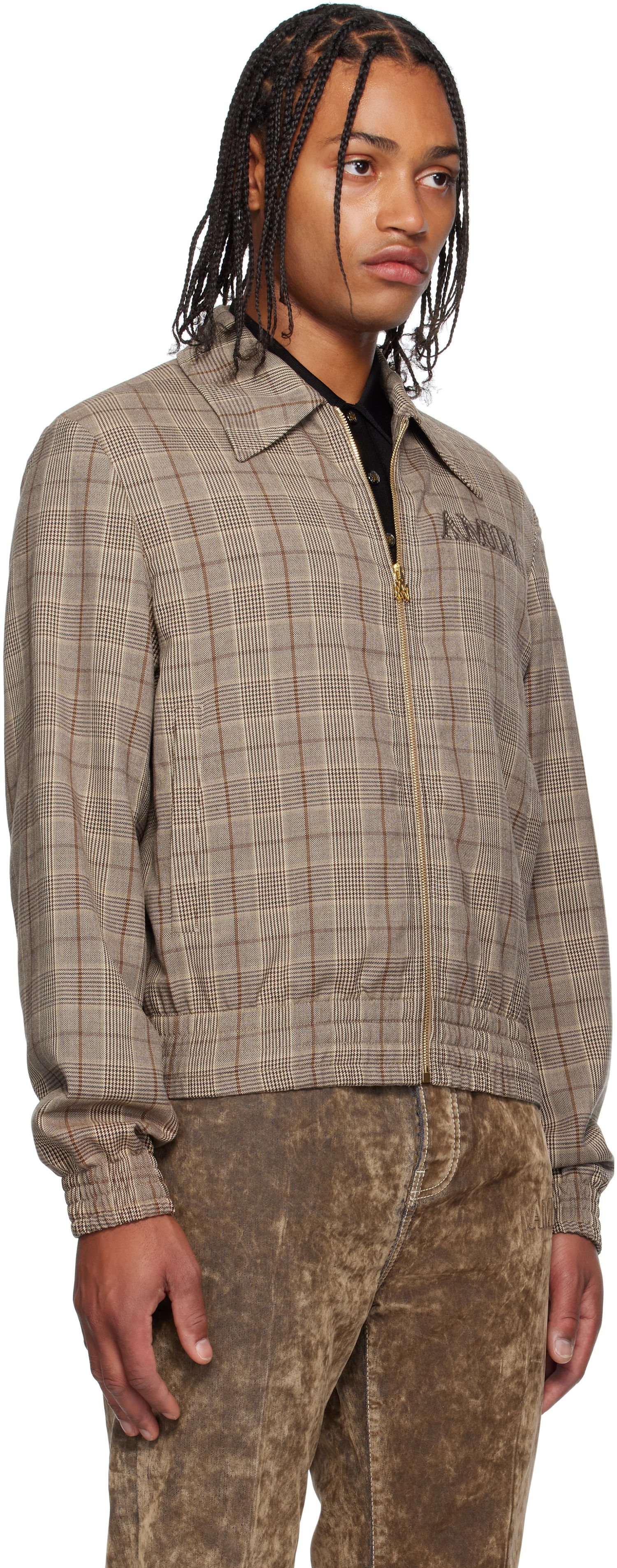 Яке AMIRI AMIRI Check Blouson Jacket Кафяво | AMOUBN1100, 1