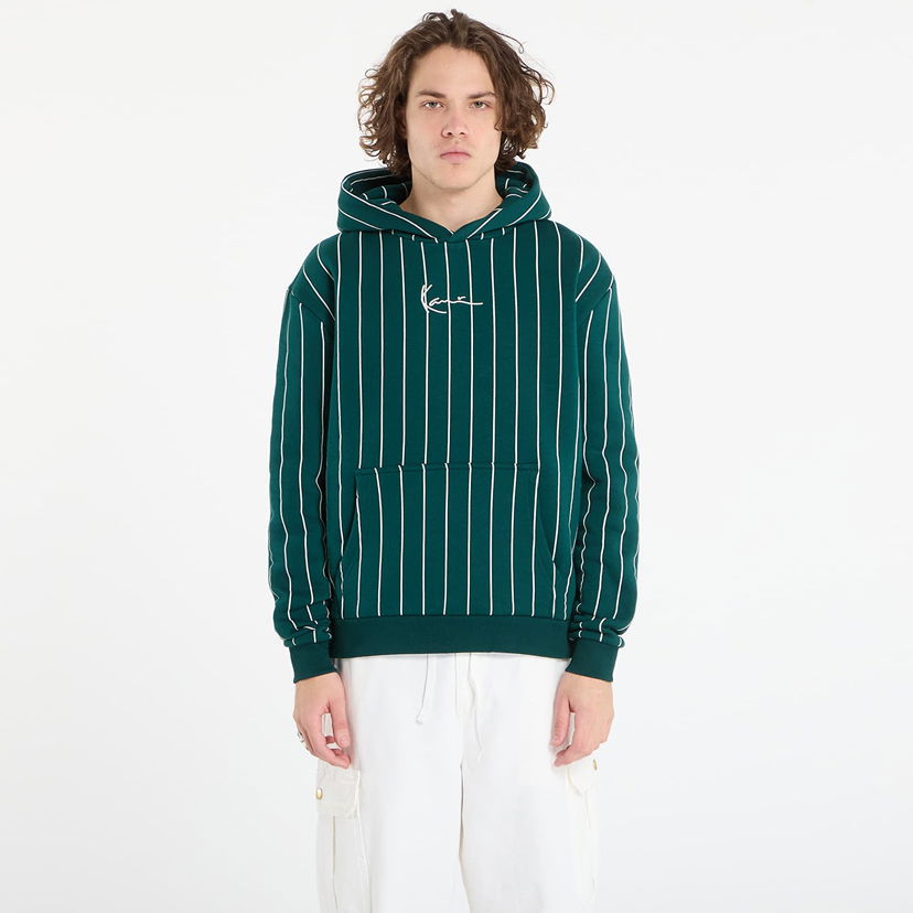 Суитчър Karl Kani Karl Kani Small Signature Essential Pinstripe Hoodie Зелено | PD00008882