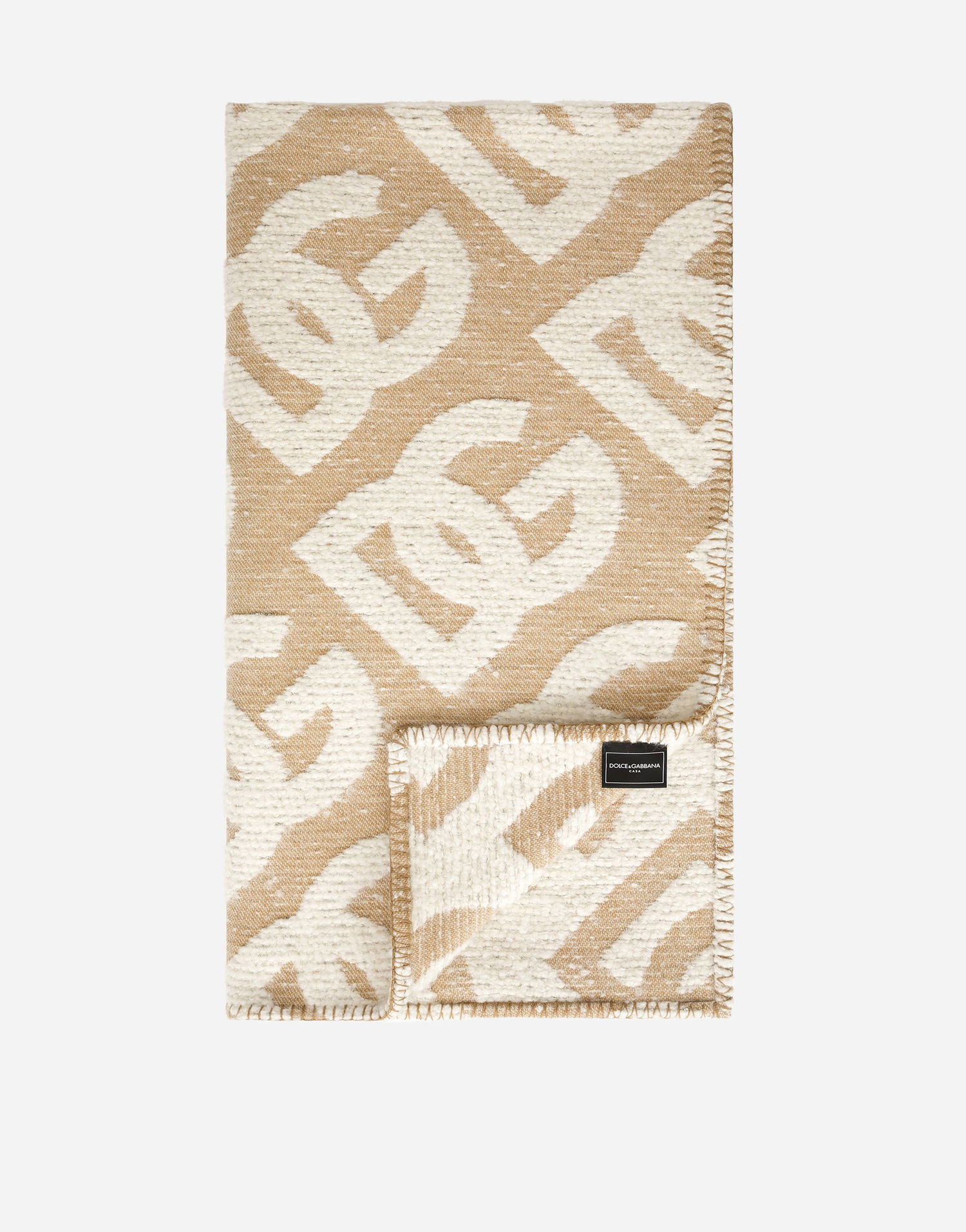 Домашен декор Dolce & Gabbana Wool, Silk, And Cashmere DG Monogram Blanket Бежово | TCE012TCAN1U0054, 1