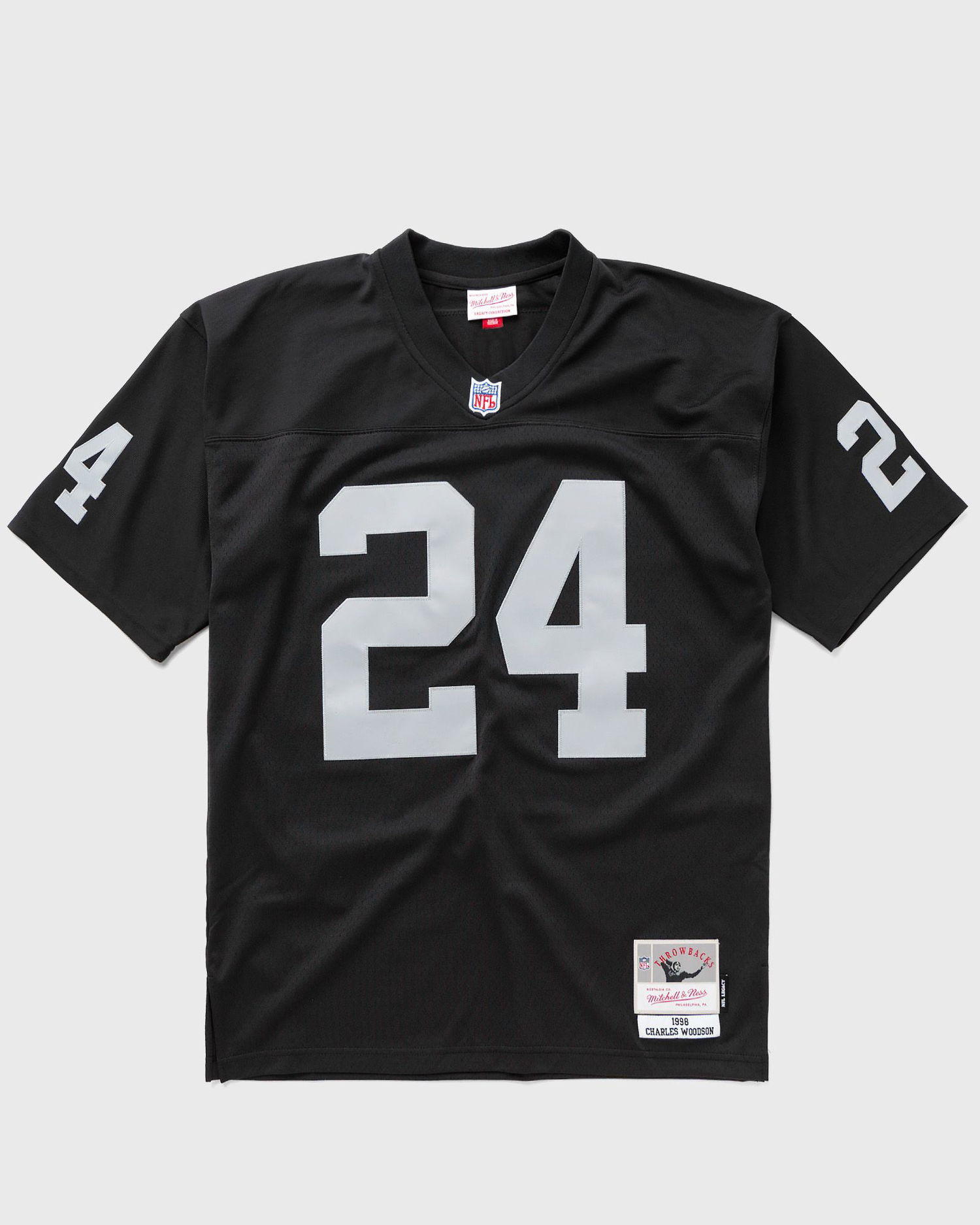 Фланелка Mitchell & Ness NFL LEGACY JERSEY LAS VEGAS RAIDERS 1998 CHARLES WOODSON #24 Черно | LGJYCP18150-ORABLCK98CWO, 0