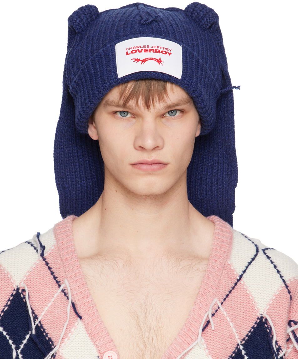 Шапка Charles Jeffrey Loverboy Charles Jeffrey LOVERBOY Chunky Rabbit Beanie Тъмно синьо | CJLSS23CRB5, 0