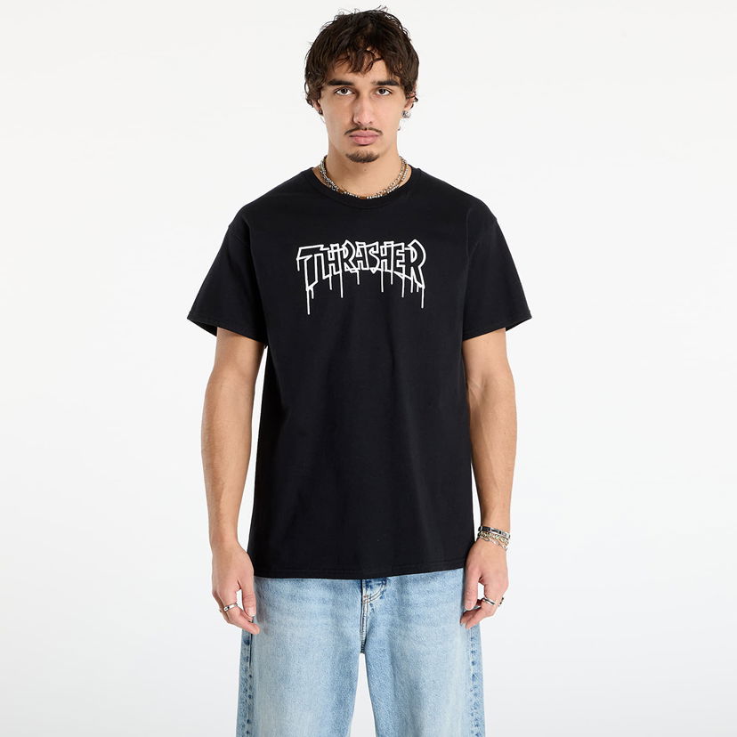 Тениска Thrasher One-liner T-Shirt Черно | 145777