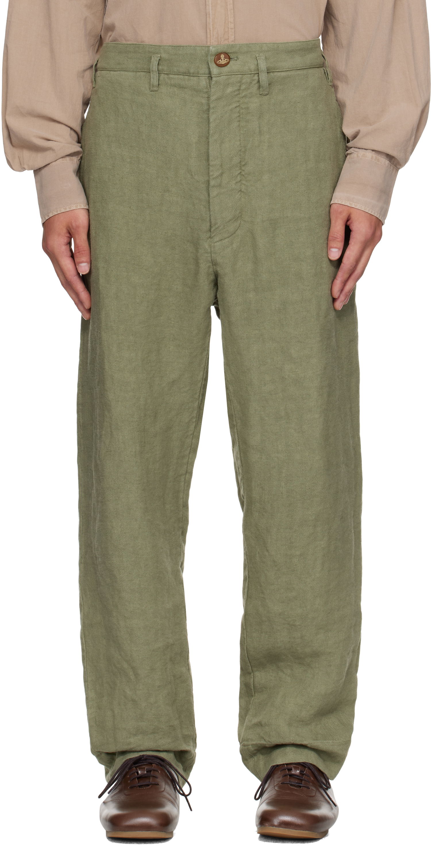Панталони Vivienne Westwood Vivienne Westwood Cruise Cropped Trousers Зелено | 2F01000L-W012E-, 0