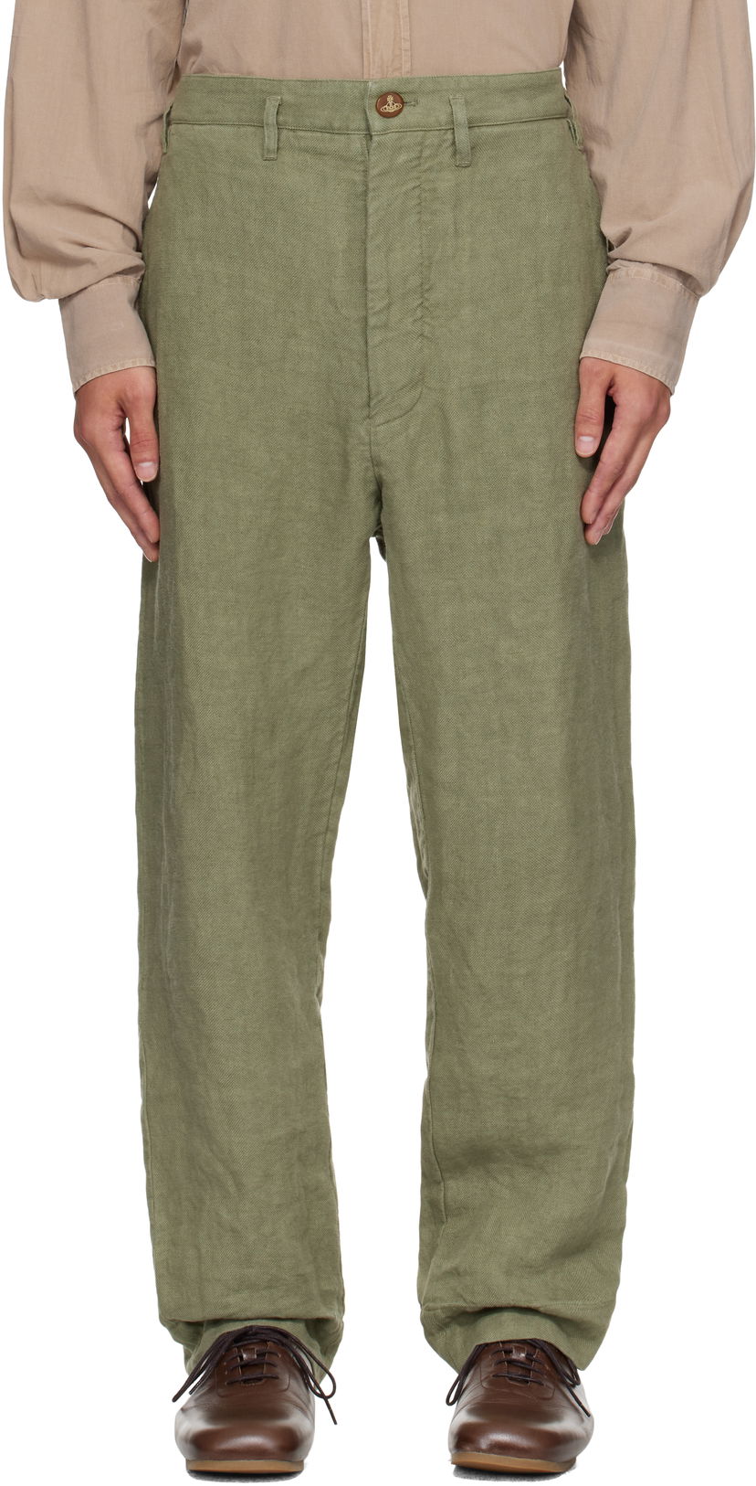Панталони Vivienne Westwood Vivienne Westwood Cruise Cropped Trousers Зелено | 2F01000L-W012E-