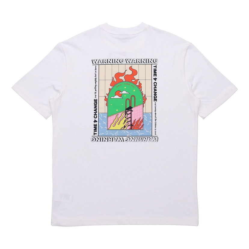 Тениска Puma Back Pattern Printing Short Sleeve T-Shirt Бяло | 597337-02