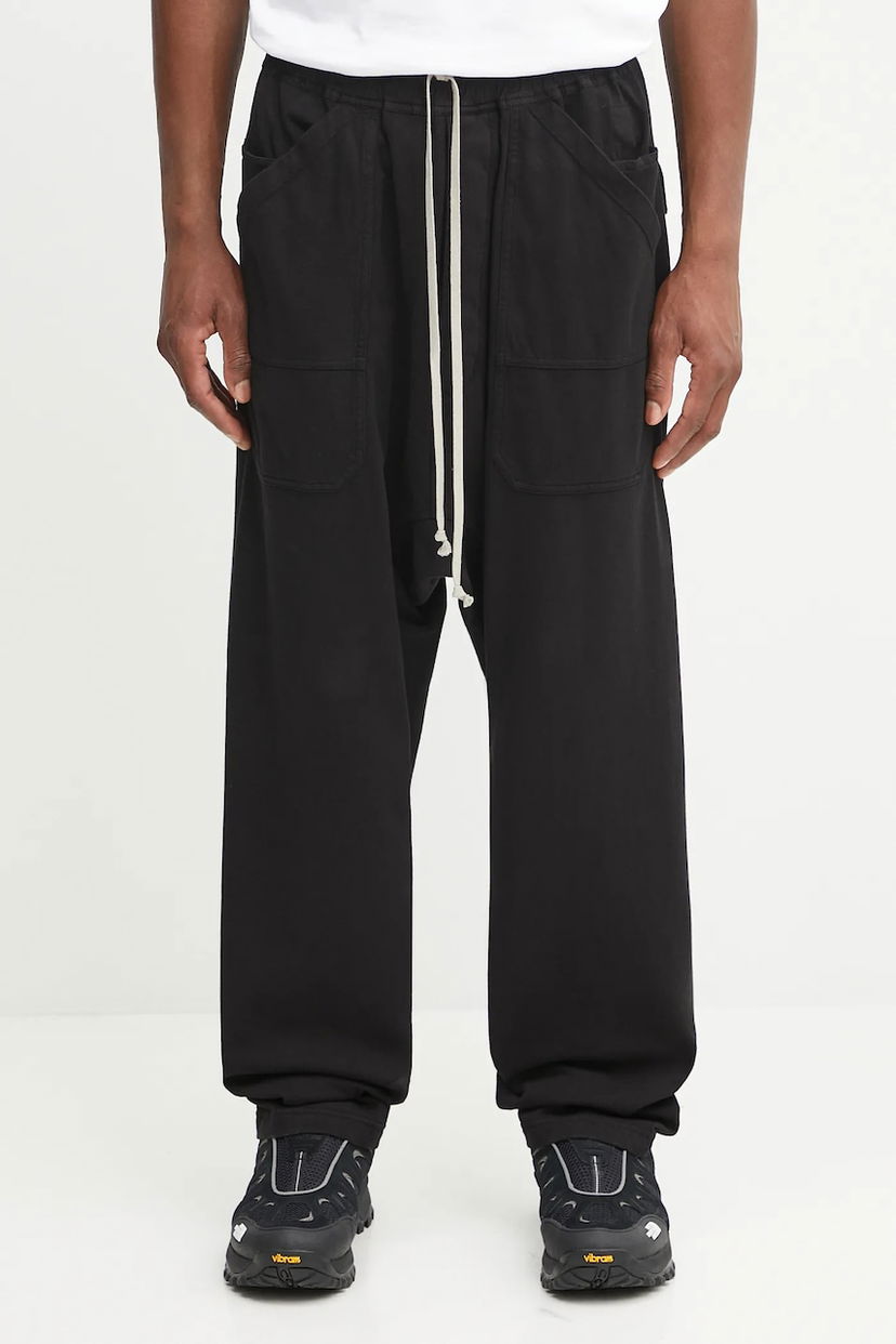 Спортни панталони Rick Owens Rick Owens DRKSHDW Classic Cargo Drawstring Cotton Sweatpants Черно | DU02E7370.RIG