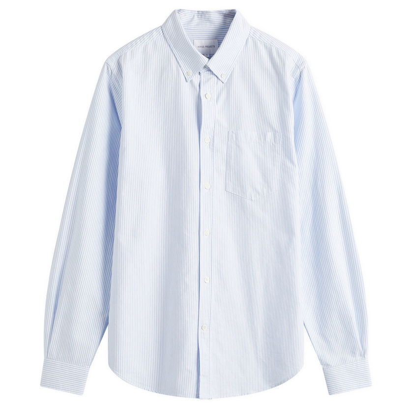 Риза NORSE PROJECTS Standard Oxford Shirt Синьо | N40-0805-7110