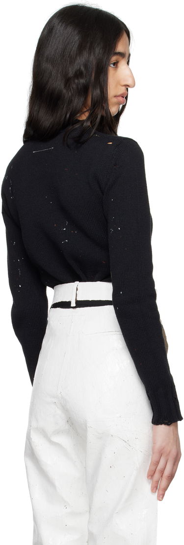Пуловер Maison Margiela MM6 Maison Margiela Paint Residue Knit Sweater Черно | S62HL0034 M13123, 2