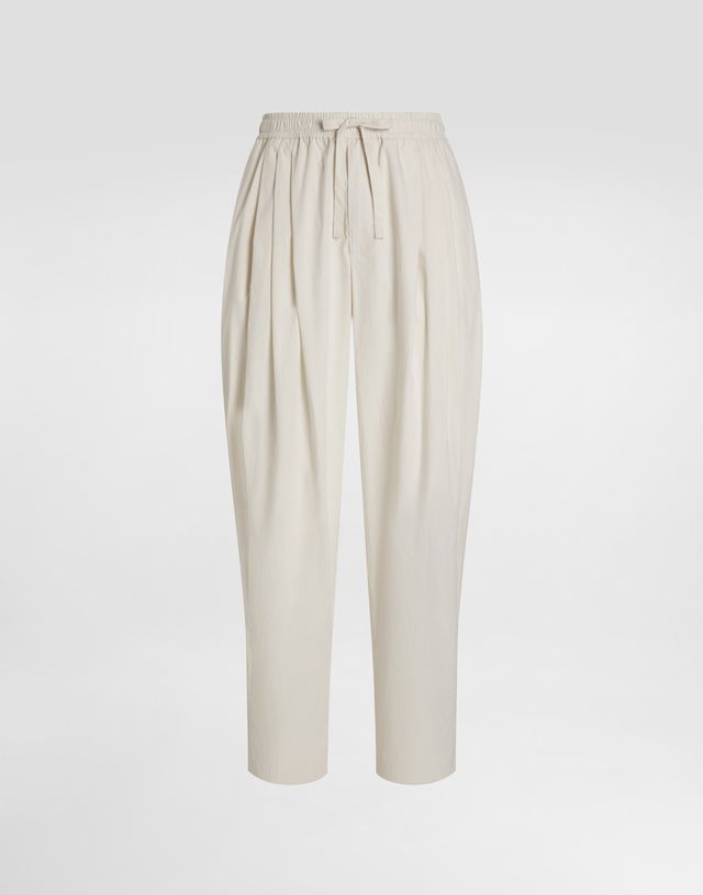 Dolce & Gabbana Poplin Drawstring Cropped Trousers