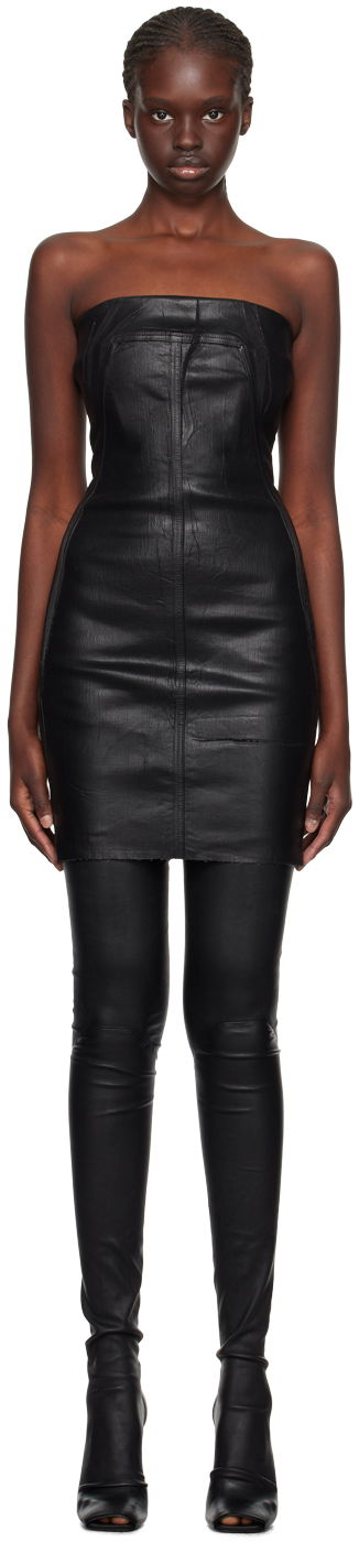 Pокля Rick Owens Bustier Denim Minidress Черно | RP02C1567 SLK, 0