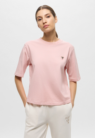 Тениска GUESS Guess Colette Boxy T-Shirt Розово | V4BI21I3Z14-G644, 3