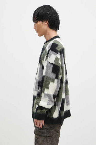 Пуловер Marcelo Burlon Damier Cross Knit Crew Sweater Сиво | CMHE036F24KNI001066E, 1