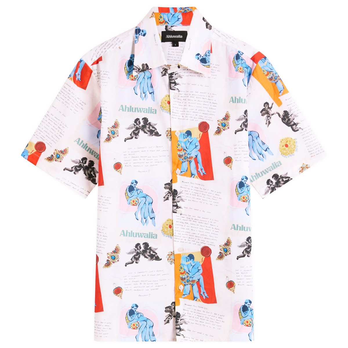 Риза Ahluwalia Kada Printed Short Sleeve Shirt Многоцветен | M-AHLU-TO029-SS26-FA253-MU, 0