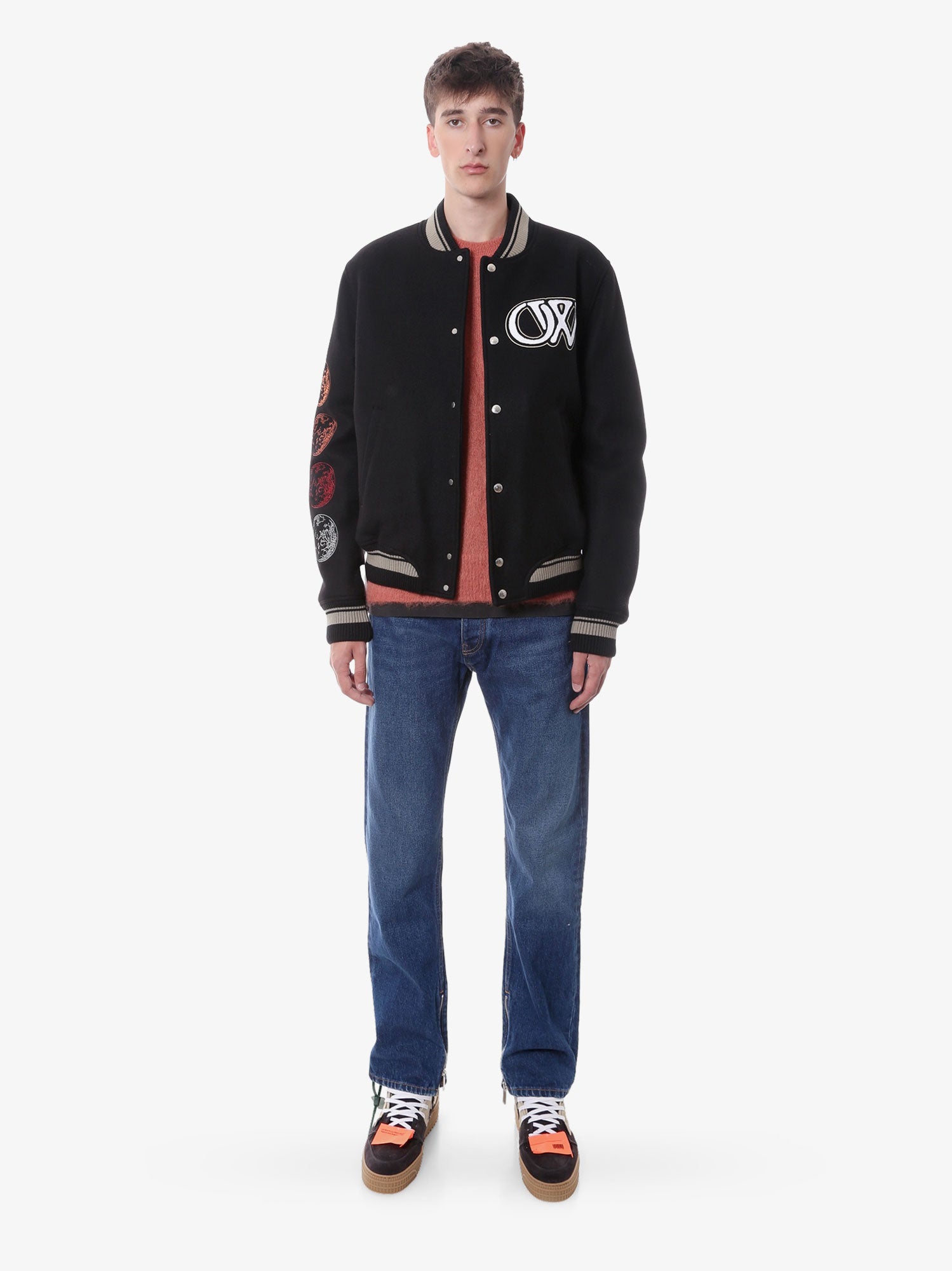 Пуловер Off-White Crewneck Sweater Червено | OMHE170F23KNI0012761, 1